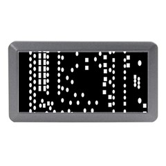 Circle Plaid Black White Memory Card Reader (mini) by Mariart
