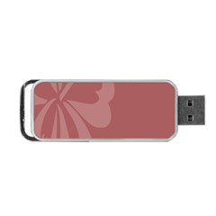 Hibiscus Sakura Red Portable Usb Flash (two Sides) by Mariart