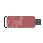 Hibiscus Sakura Red Portable USB Flash (Two Sides) Front