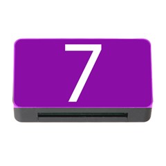 Number 7 Purple Memory Card Reader With Cf by Mariart
