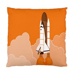 Rocket Space Ship Orange Standard Cushion Case (two Sides) by Mariart