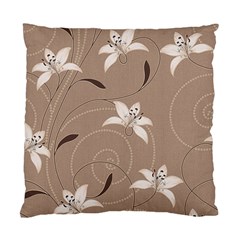 Star Flower Floral Grey Leaf Standard Cushion Case (two Sides) by Mariart