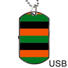 Color Green Orange Black Dog Tag Usb Flash (one Side) by Mariart