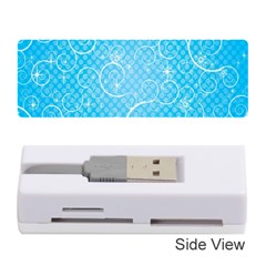 Leaf Blue Snow Circle Polka Star Memory Card Reader (stick)  by Mariart