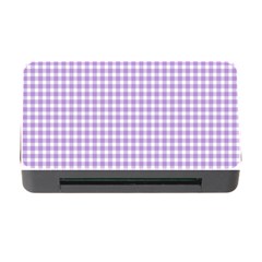Plaid Purple White Line Memory Card Reader With Cf by Mariart