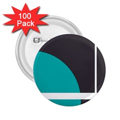 Turquoise Line 2 25  Buttons (100 Pack)  by mugebasakart