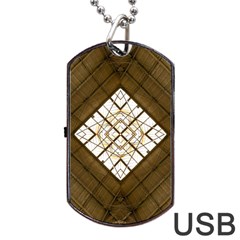 Steel Glass Roof Architecture Dog Tag Usb Flash (two Sides) by Nexatart