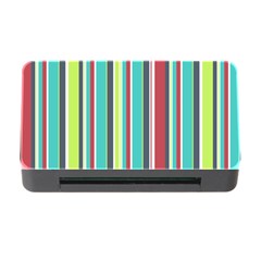 Colorful Striped Background  Memory Card Reader With Cf by TastefulDesigns