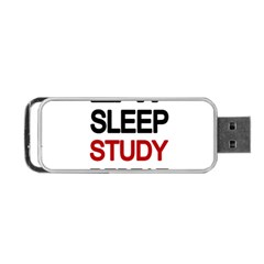 Eat Sleep Study Repeat Portable Usb Flash (one Side) by Valentinaart
