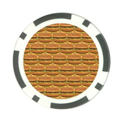 Delicious Burger Pattern Poker Chip Card Guard by berwies