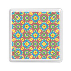Geometric Multicolored Print Memory Card Reader (square)  by dflcprints