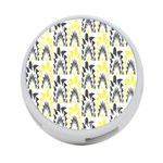 Tricolored Geometric Pattern 4-Port USB Hub (One Side) Front