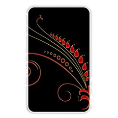 Flower Leaf Red Black Memory Card Reader by Mariart