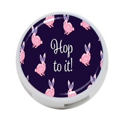 Rabbit Bunny Pink Purple Easter Animals 4-port Usb Hub (one Side) by Mariart