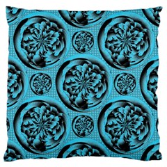 Turquoise Pattern Large Cushion Case (one Side) by linceazul