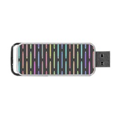 Pencil Stationery Rainbow Vertical Color Portable Usb Flash (two Sides) by Mariart