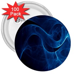 Smoke White Blue 3  Buttons (100 Pack)  by Mariart