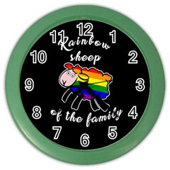 Rainbow Sheep Color Wall Clocks by Valentinaart