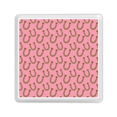Horse Shoes Iron Pink Brown Memory Card Reader (square)  by Mariart