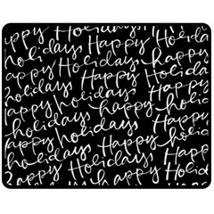 Happy Holidays Fleece Blanket (medium)  by Mariart