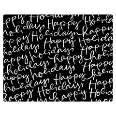 Happy Holidays Double Sided Flano Blanket (medium)  by Mariart