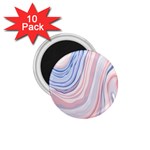 Marble Abstract Texture With Soft Pastels Colors Blue Pink Grey 1.75  Magnets (10 pack)  Front