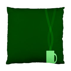 Mug Green Hot Tea Coffe Standard Cushion Case (two Sides) by Mariart