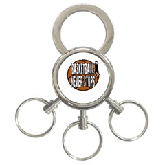 Basketball Never Stops 3-ring Key Chains by Valentinaart