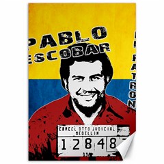 Pablo Escobar Canvas 12  X 18   by Valentinaart