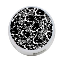 Skulls Pattern 4-port Usb Hub (one Side) by ValentinaDesign