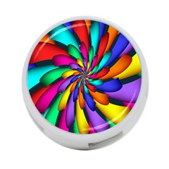 Star Flower Color Rainbow 4-port Usb Hub (two Sides)  by Mariart