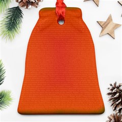 Scarlet Pimpernel Writing Orange Green Ornament (bell) by Mariart