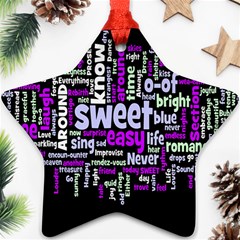 Writing Color Rainbow Sweer Love Ornament (star) by Mariart