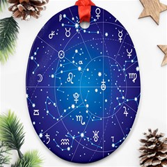 Astrology Illness Prediction Zodiac Star Oval Ornament (two Sides) by Mariart