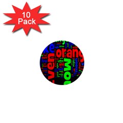 Writing Color Rainbow 1  Mini Magnet (10 Pack)  by Mariart
