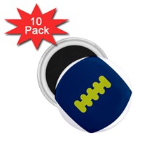 Football America Blue Green White Sport 1 75  Magnets (10 Pack)  by Mariart