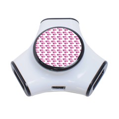Heart Love Pink Purple 3-port Usb Hub by Mariart