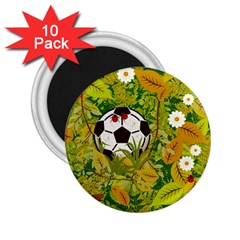 Ball On Forest Floor 2 25  Magnets (10 Pack)  by linceazul