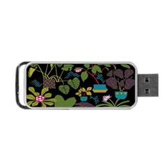 Wreaths Flower Floral Leaf Rose Sunflower Green Yellow Black Portable Usb Flash (two Sides) by Mariart