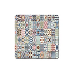 Deco Heritage Mix Square Magnet by Mariart