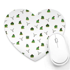 Cactus Pattern Heart Mousepads by Valentinaart