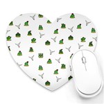 Cactus pattern Heart Mousepads Front