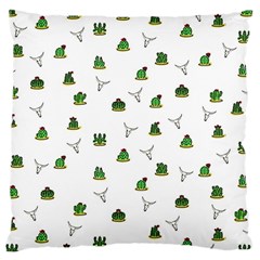 Cactus Pattern Large Cushion Case (one Side) by Valentinaart
