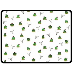 Cactus Pattern Double Sided Fleece Blanket (large)  by Valentinaart