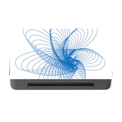 Spirograph Pattern Drawing Design Blue Memory Card Reader With Cf by Nexatart