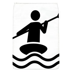 Cropped Kayak Graphic Race Paddle Black Water Sea Wave Beach Flap Covers (s)  by Mariart