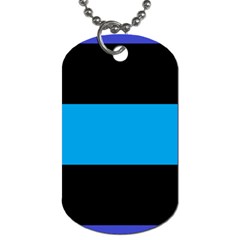 Tomboy Playboy Flag Blue Black Mline Dog Tag (two Sides) by Mariart