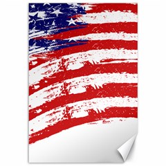 American Flag Canvas 12  X 18   by Valentinaart