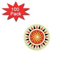 Yin Yang Sunshine 1  Mini Buttons (100 Pack)  by linceazul