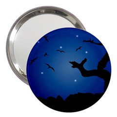 Nightscape Landscape Illustration 3  Handbag Mirrors by dflcprints